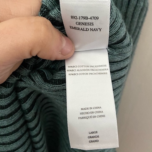 RAILS “Genesis Emerald Navy” Cotton Cashmere Ribbed Dress - Picture 8 of 10